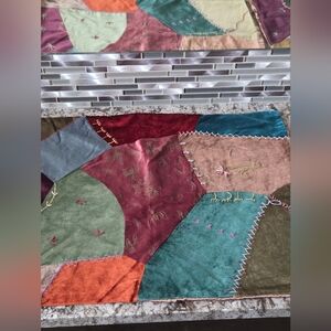 Colorful Patchwork Crazy Quilt Satin Pillow Sham Quantity Of 1